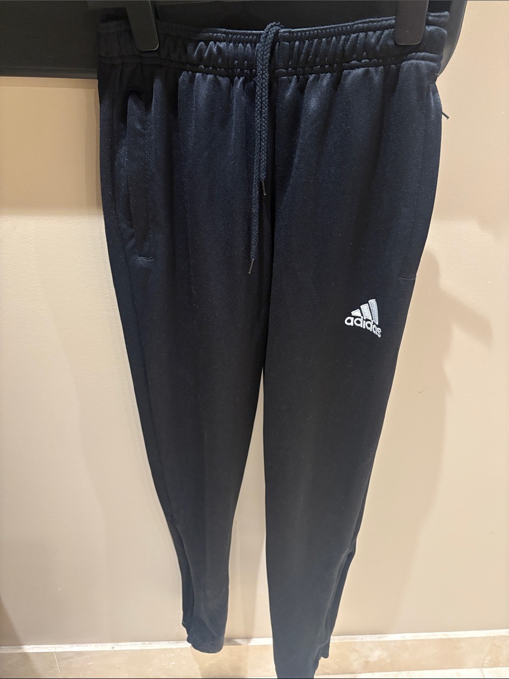 adidas Black Jogger Sweatpants with White Logo